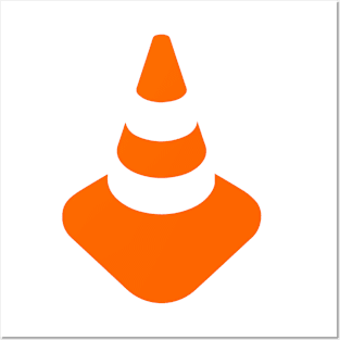 Traffic cone safety pylon Whitch hat marker Posters and Art